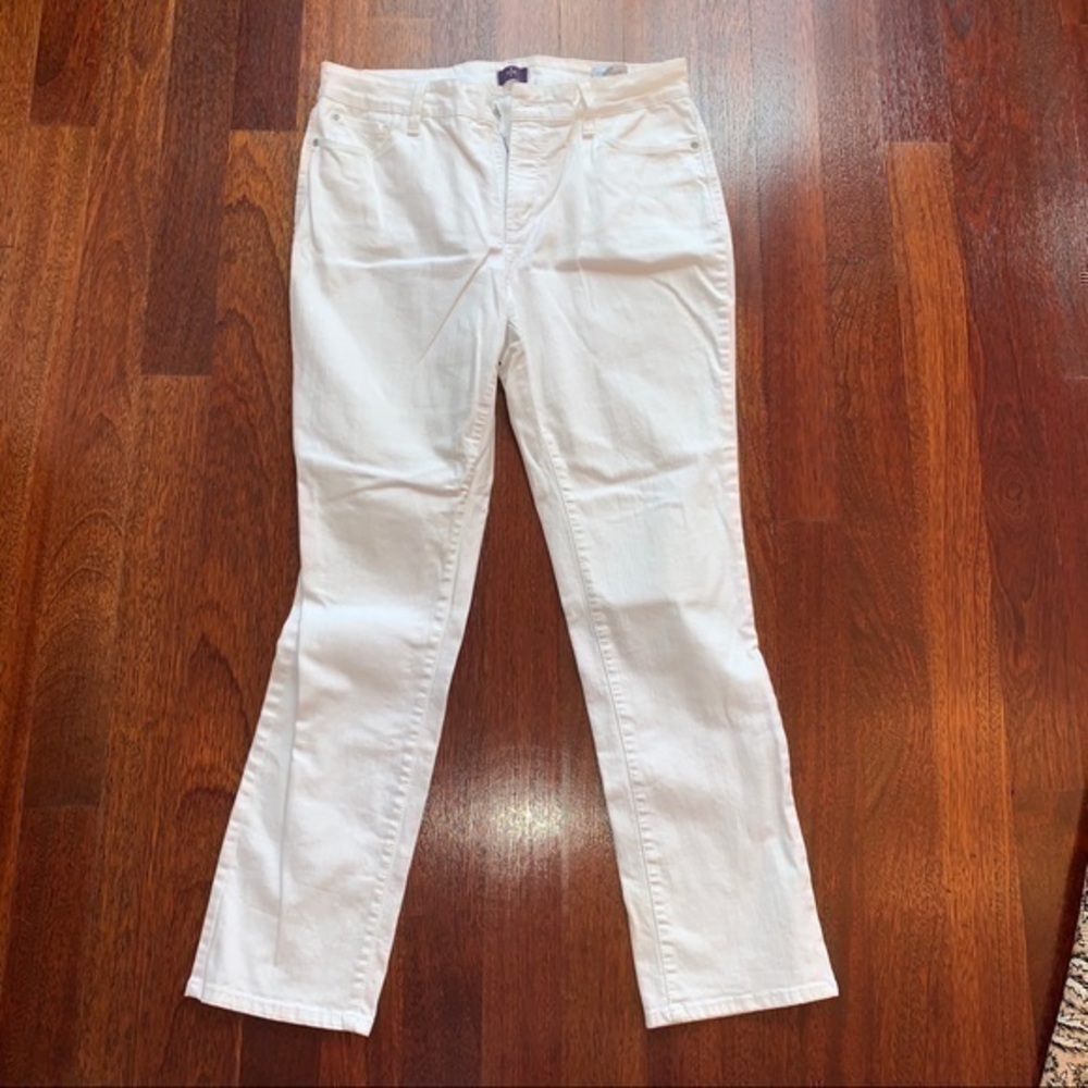 NYDJ White Skinny Jeans Size 14